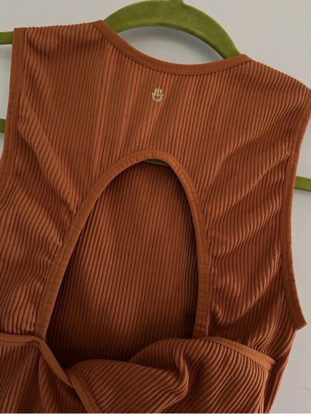 Spiritual Gangster Ribbed Tank Top - Rust - Picture 3 of 4